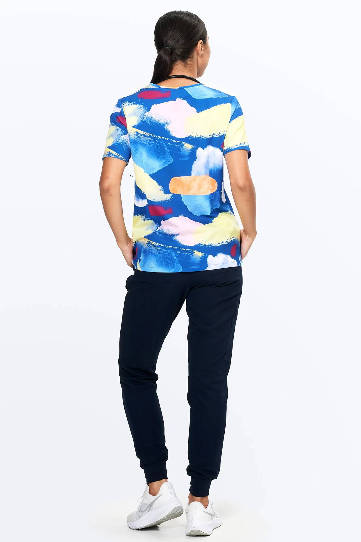 Art Attack Women’s 3-Pocket Scrub Top - Image 4