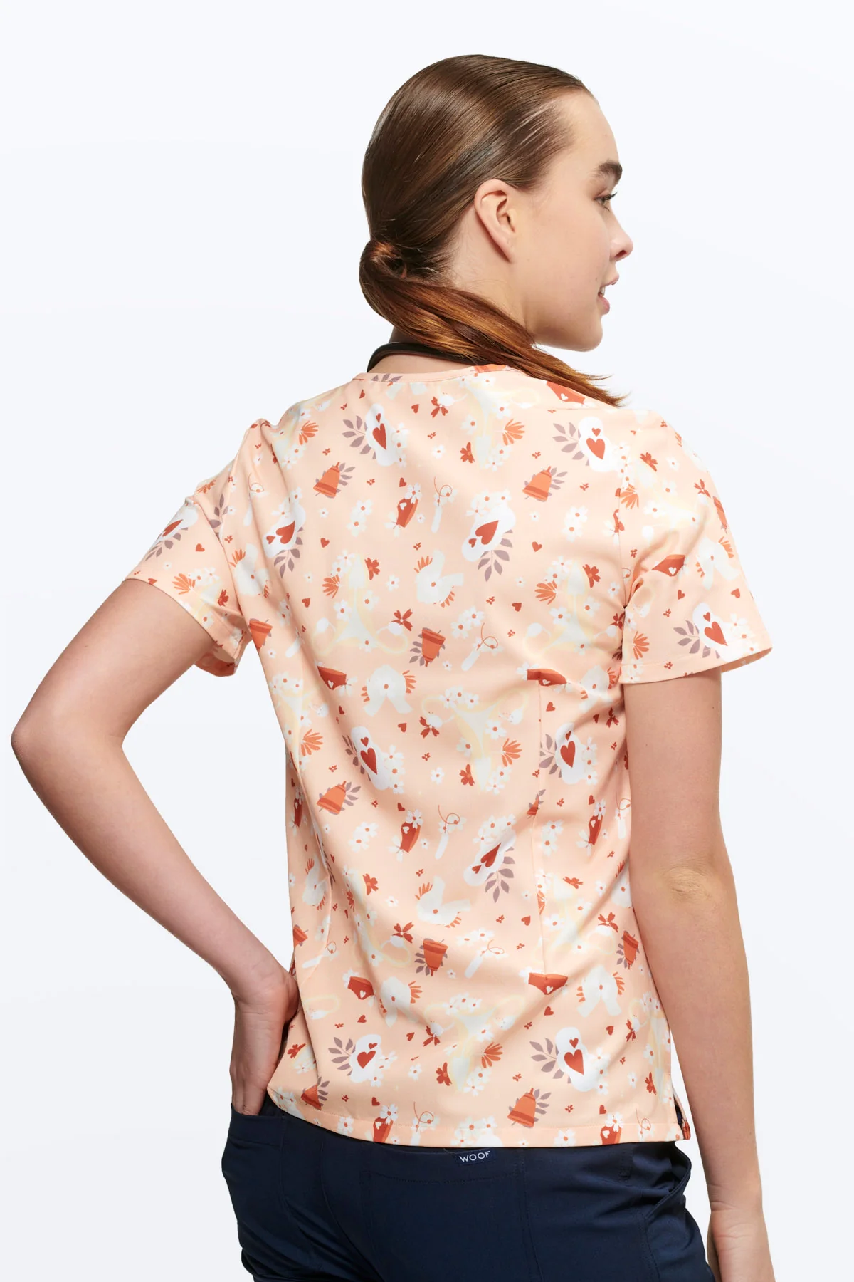 Aunty Flo Women’s 3-Pocket Scrub Top - Image 4
