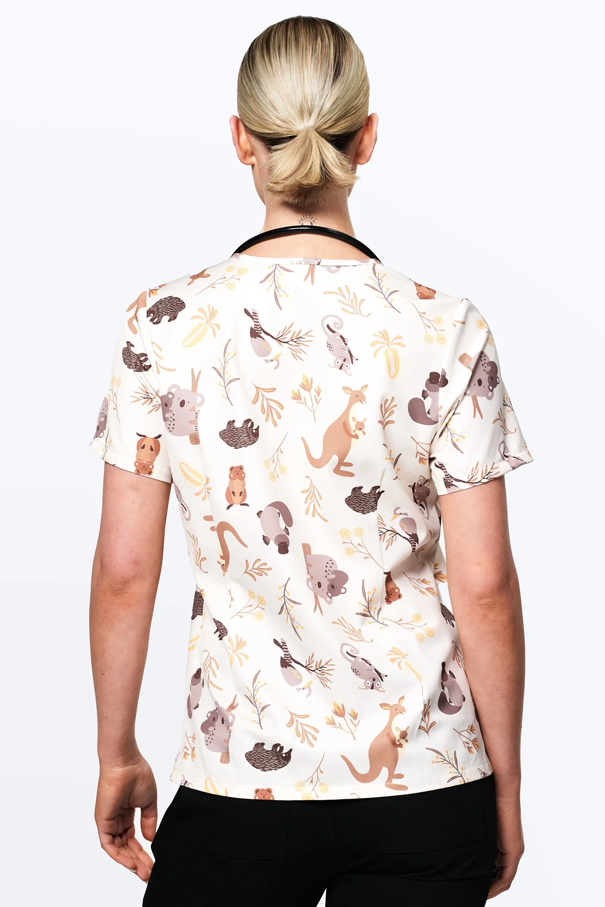 Aussie Natives Women’s 3-Pocket Scrub Top - Image 5