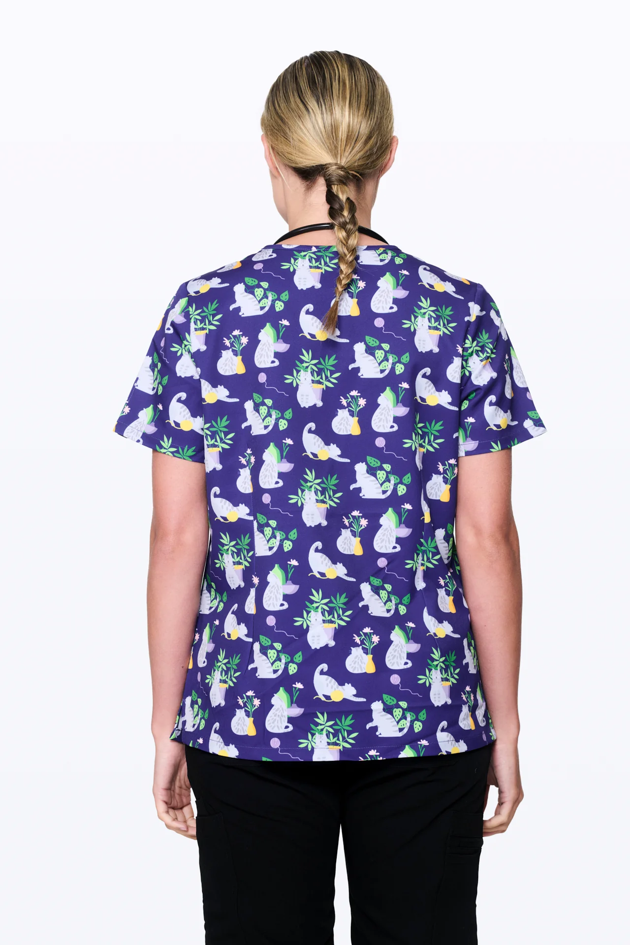 Australian Mist Cats Women’s 3-Pocket Scrub Top - Image 4