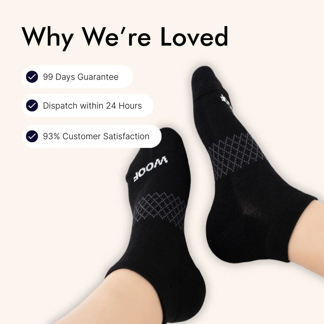 Black Bamboo Ankle Compression Socks - Image 7