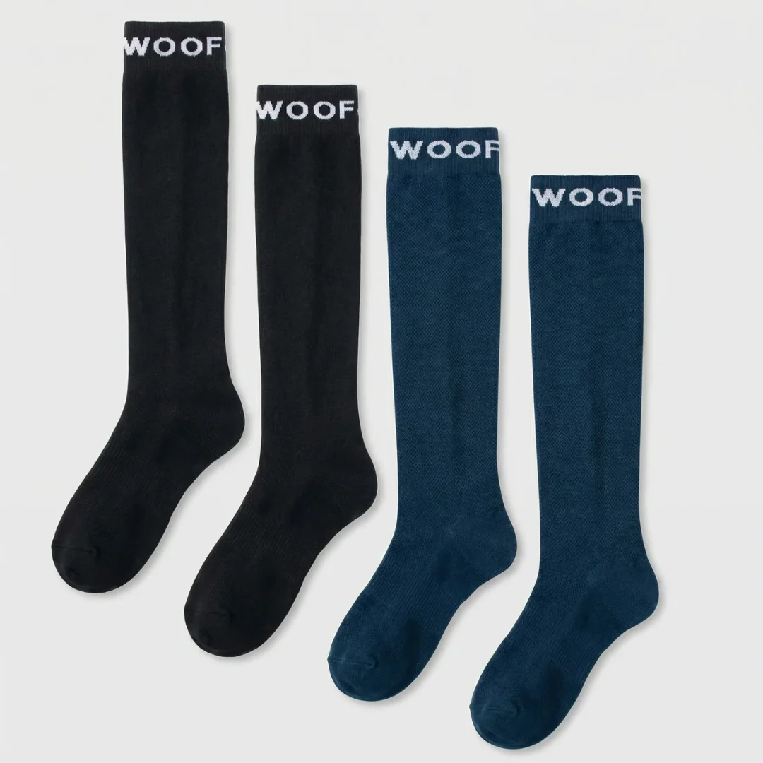 Black & Caribbean Blue Bamboo Compression Socks 4 Pack