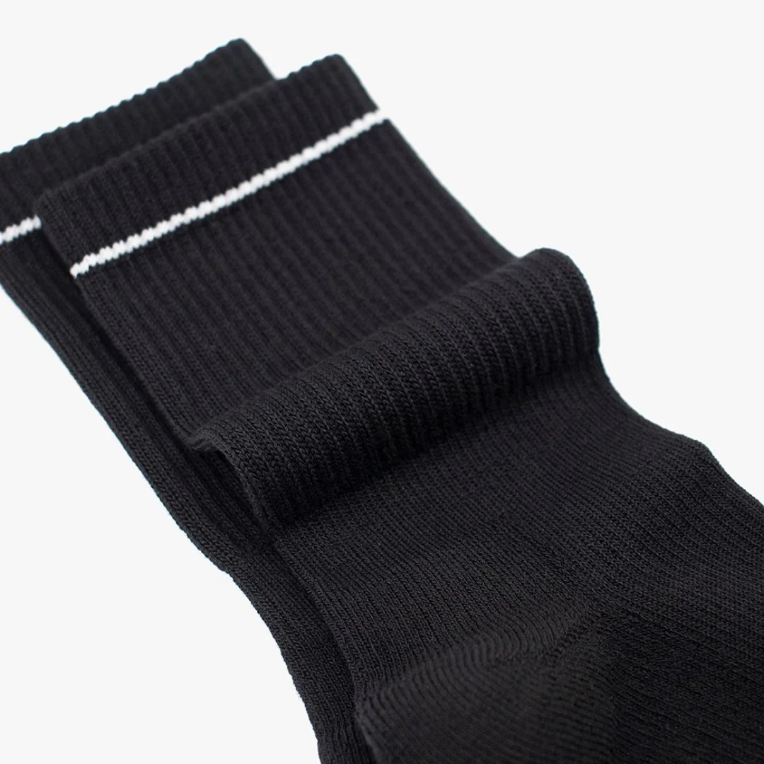 Black Bamboo Crew Compression Socks - Image 5