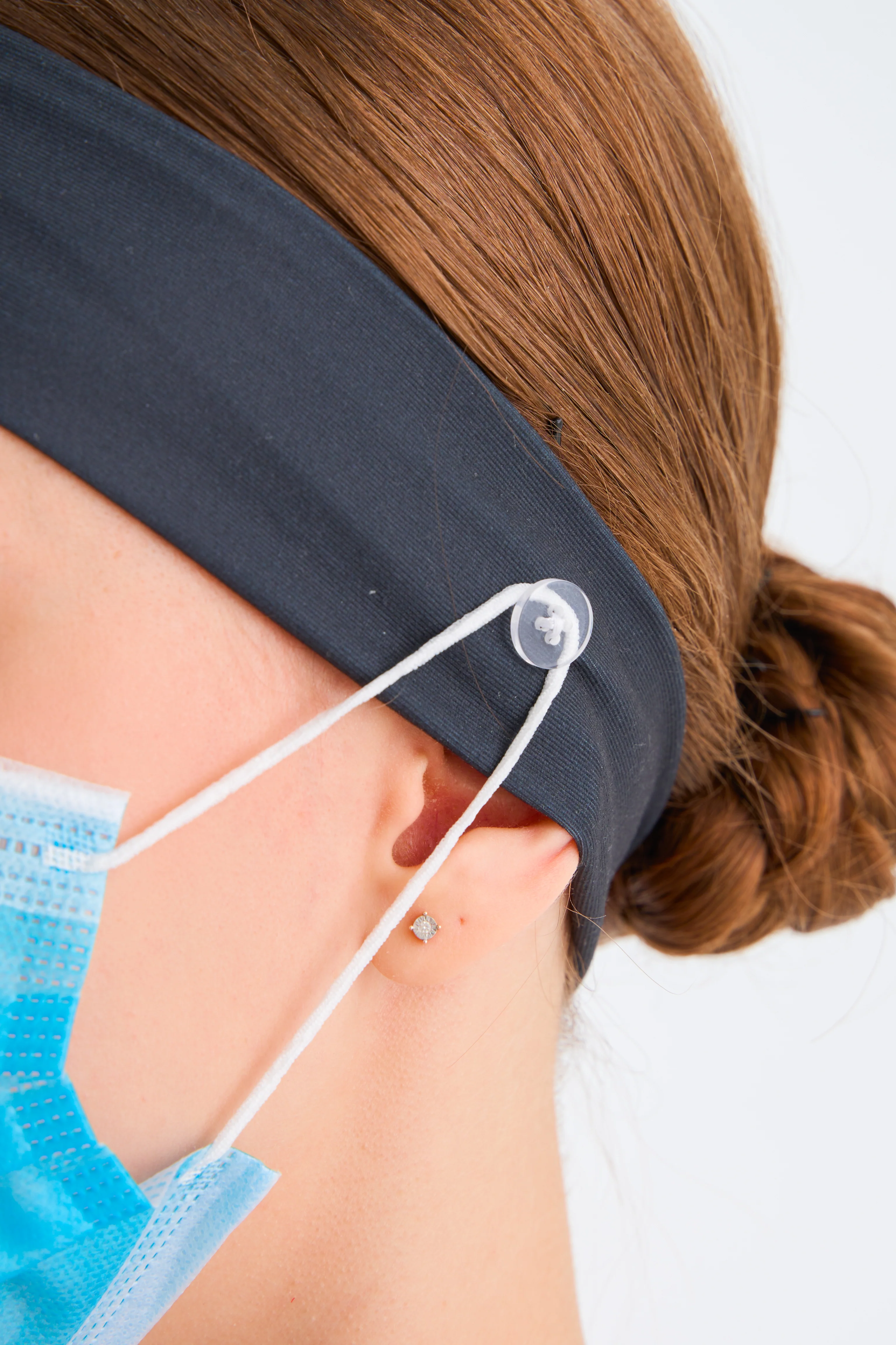 Black Headband and Mask Holder - Image 4