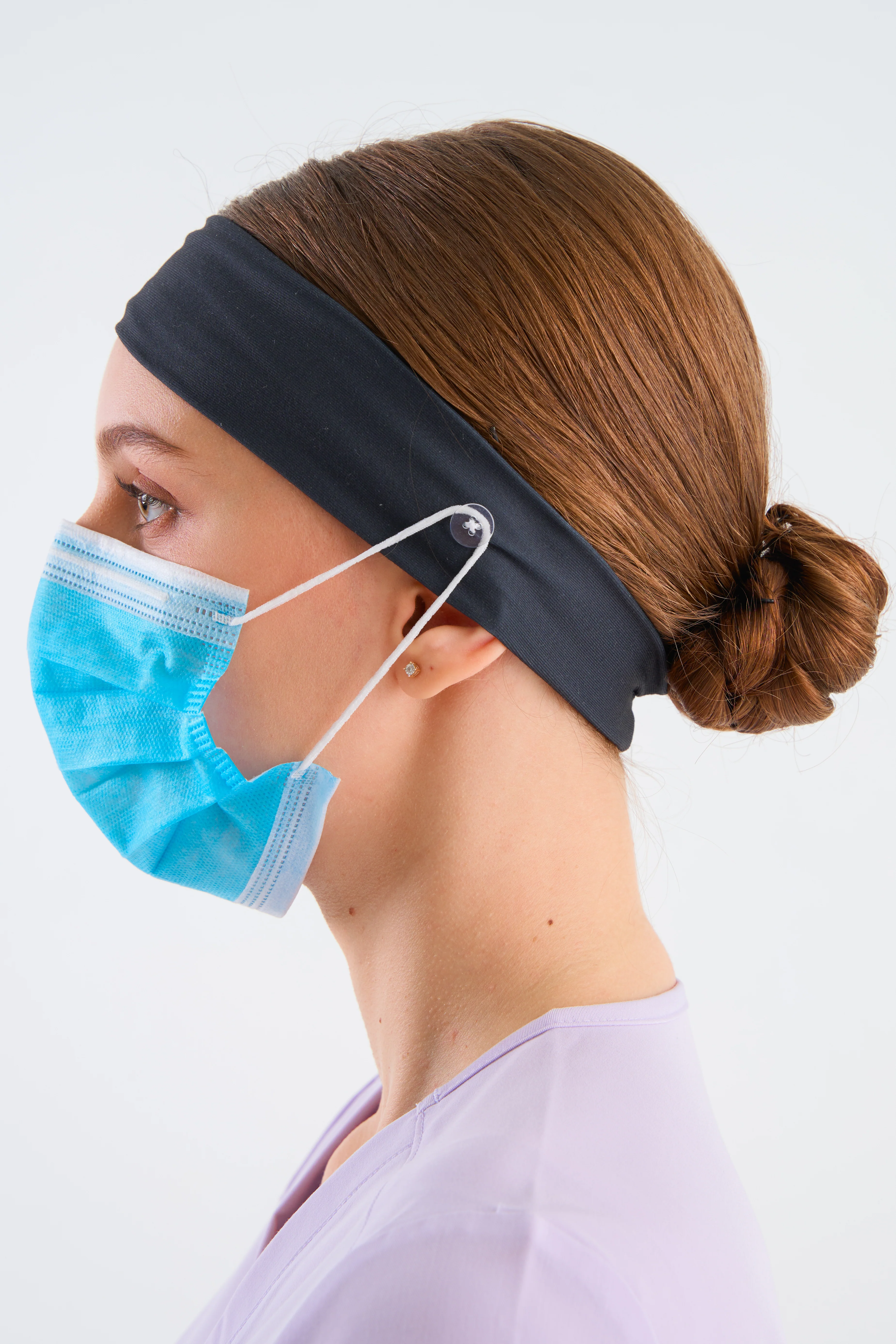 Black Headband and Mask Holder - Image 5