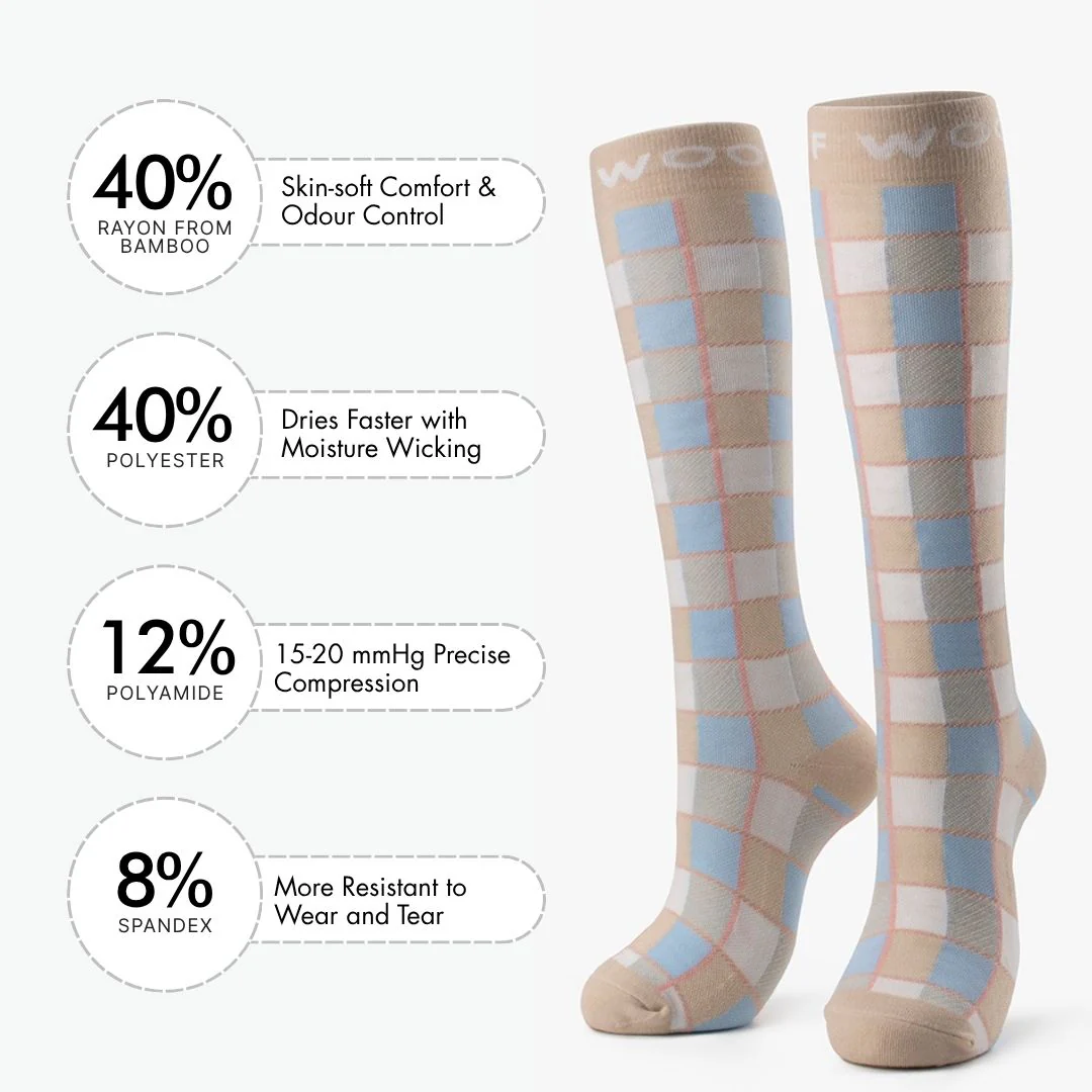Blueberry Pie Bamboo Compression Socks - Image 3