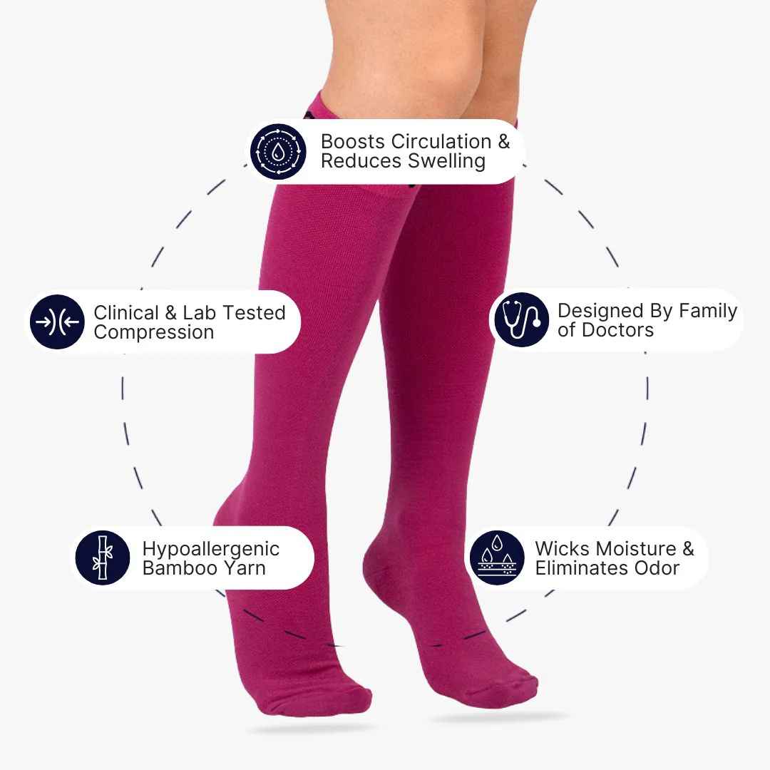 Blush Bamboo Compression Socks - Image 2