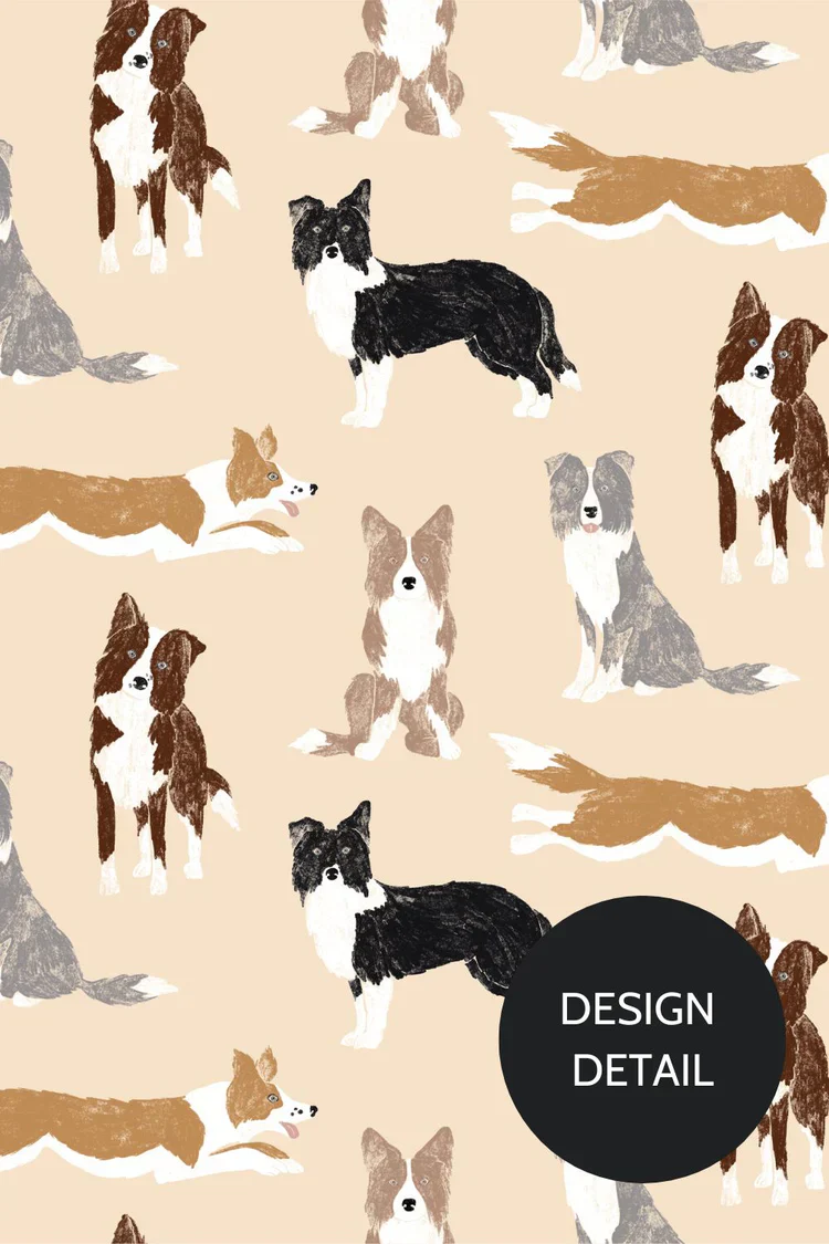 Border Collies Women’s 3-Pocket Scrub Top - Image 3