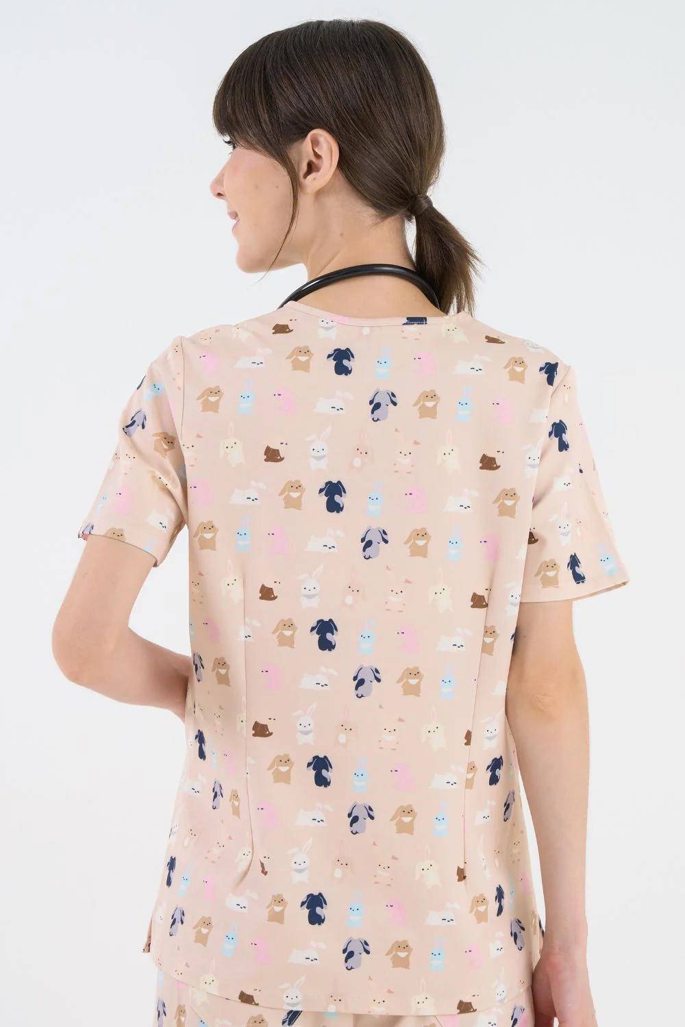 Bunnies Women’s 3-Pocket Scrub Top - Image 5