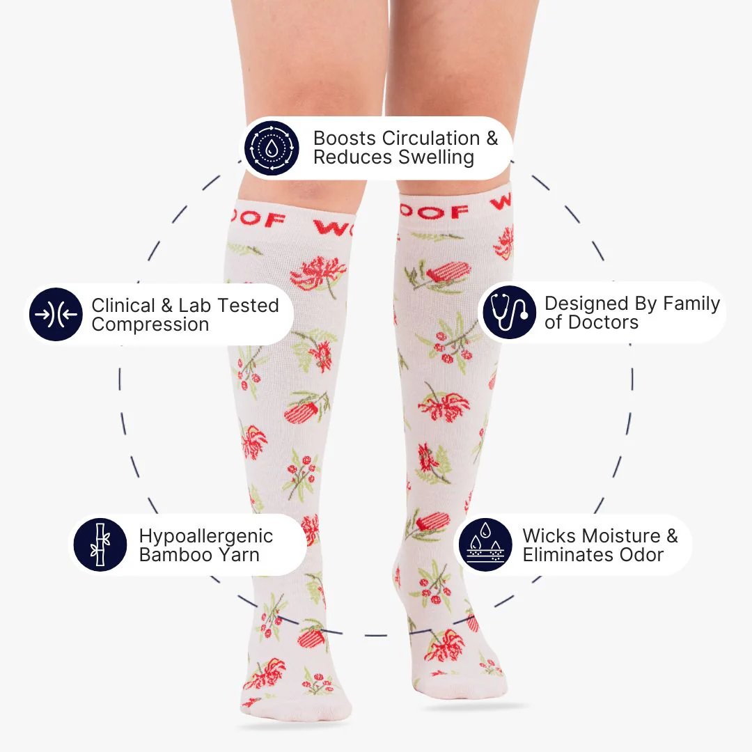 Bushland Blooms Bamboo Compression Socks - Image 2