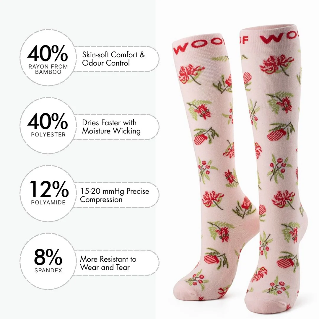 Bushland Blooms Bamboo Compression Socks - Image 3