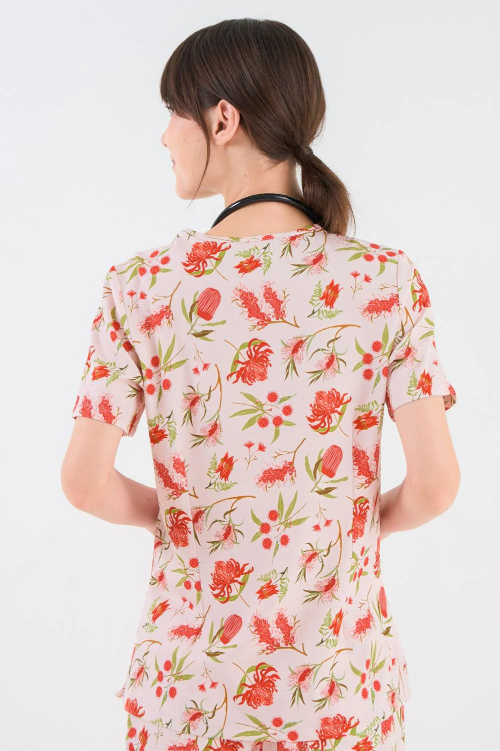 Bushland Blooms Women’s 3-Pocket Scrub Top - Image 4
