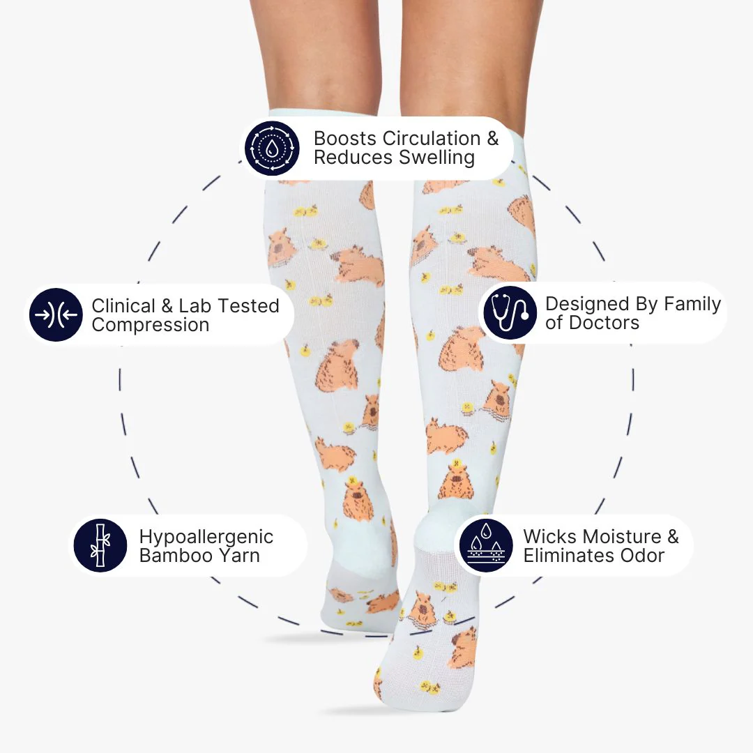 Capybara Bamboo Compression Socks - Image 2