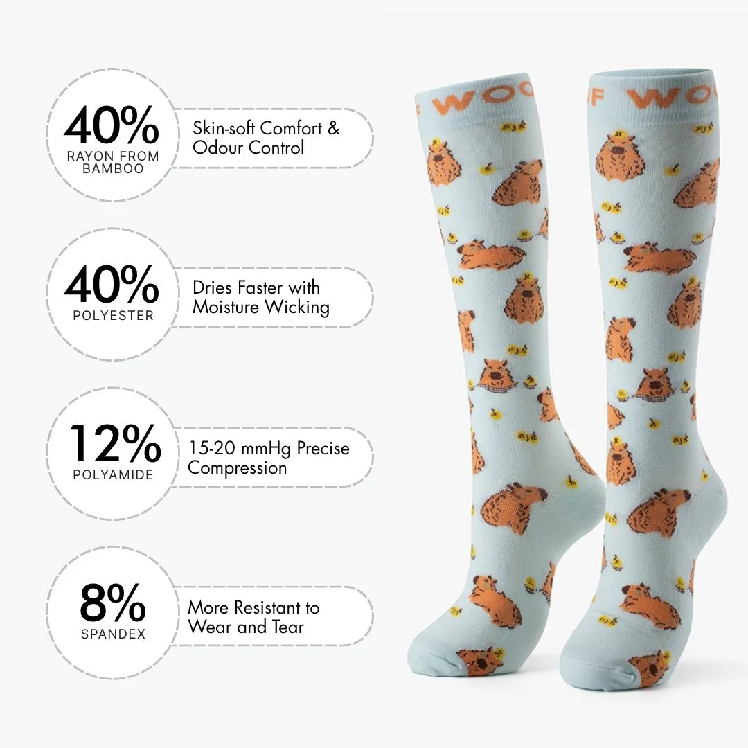 Capybara Bamboo Compression Socks - Image 3