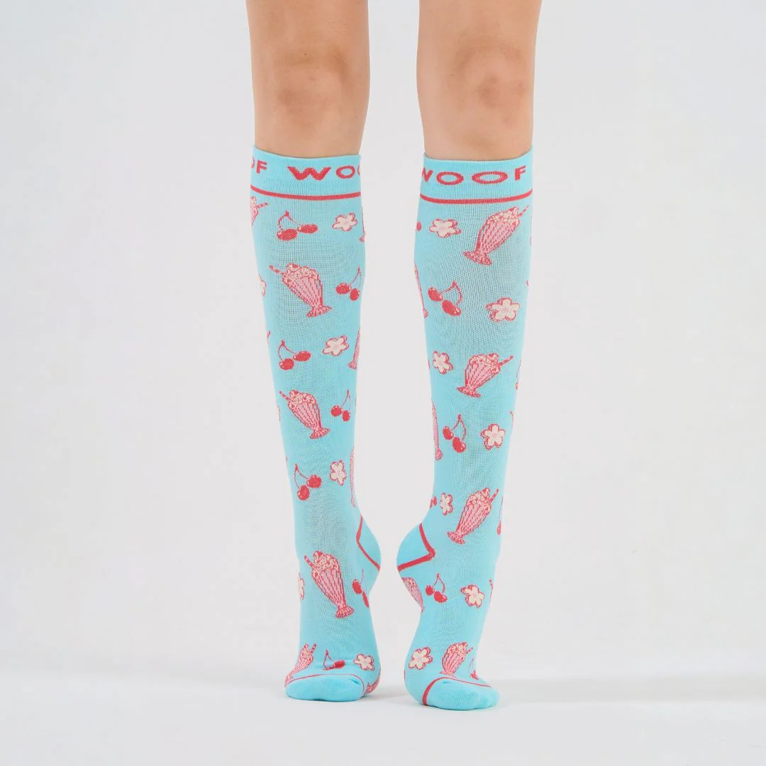 Cherry Milkshake Bamboo Compression Socks