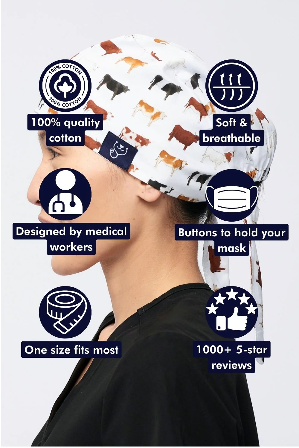 Cows Scrub Cap - Image 3