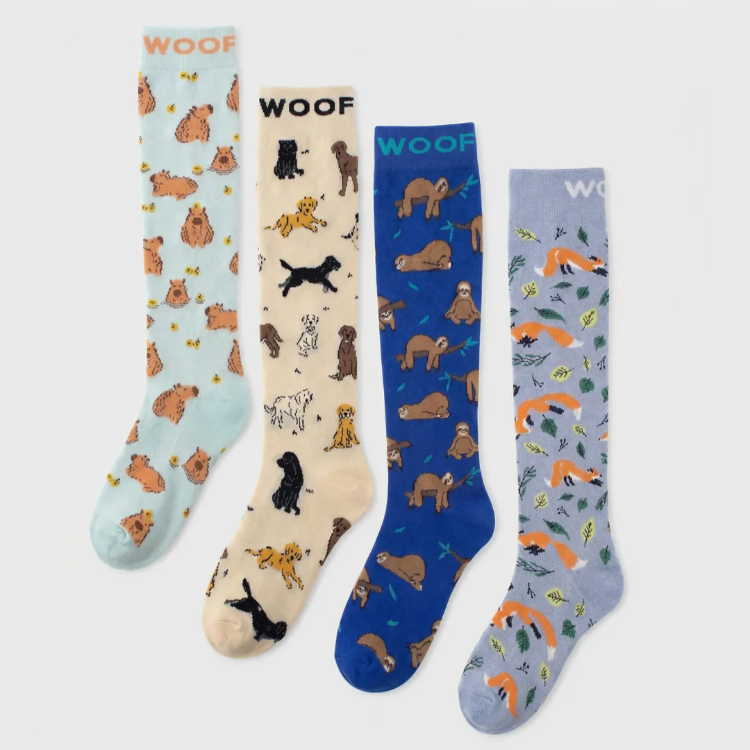 Cutest Creatures Bamboo Compression Socks 4 Pack