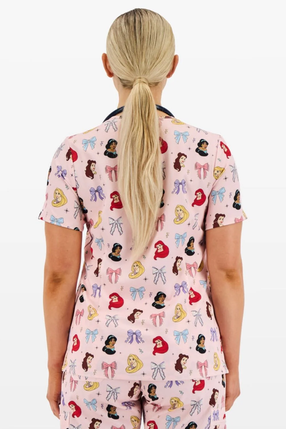 Disney Princess Women’s 3-Pocket Scrub Top, Happily Ever After - Image 6