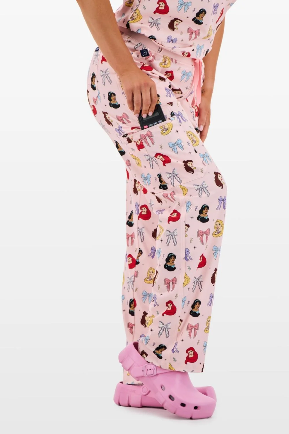 Disney Princess Women’s Cargo Scrub Pants, Happily Ever After - Image 5