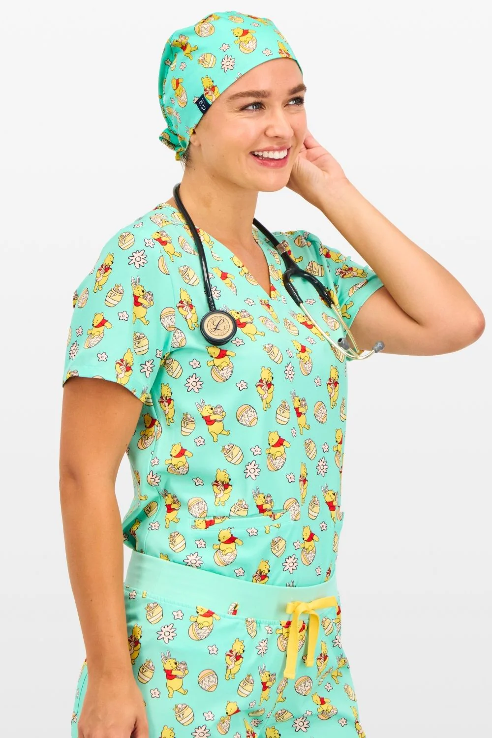 Disney’s Winnie the Pooh Scrub Cap, Easter Egg Hunt - Image 4