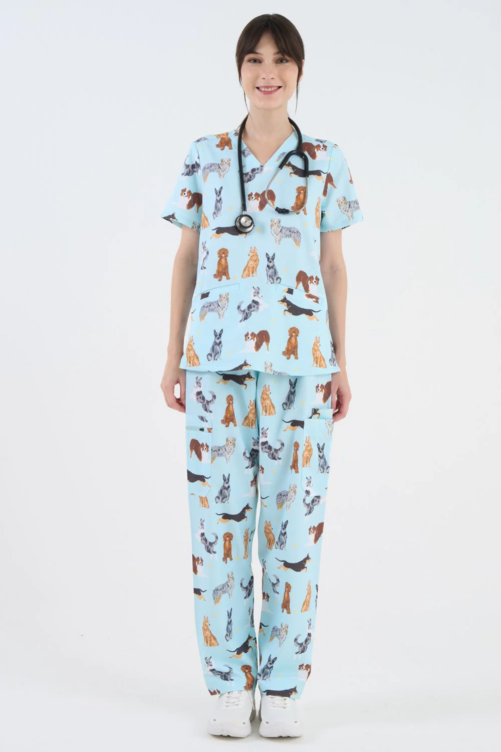 Down Under Dogs Women’s Cargo Scrub Pants - Image 2