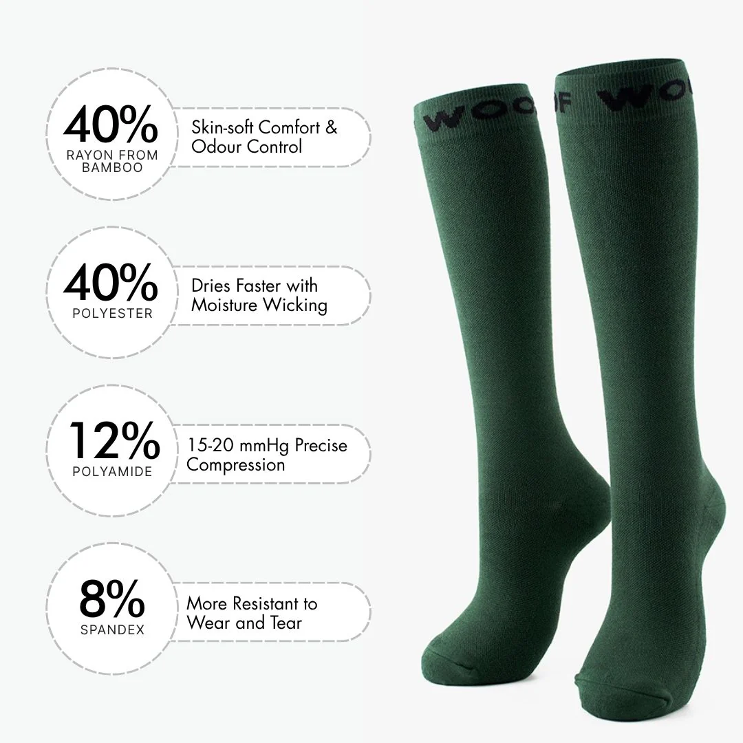 Fern Green Bamboo Compression Socks - Image 3