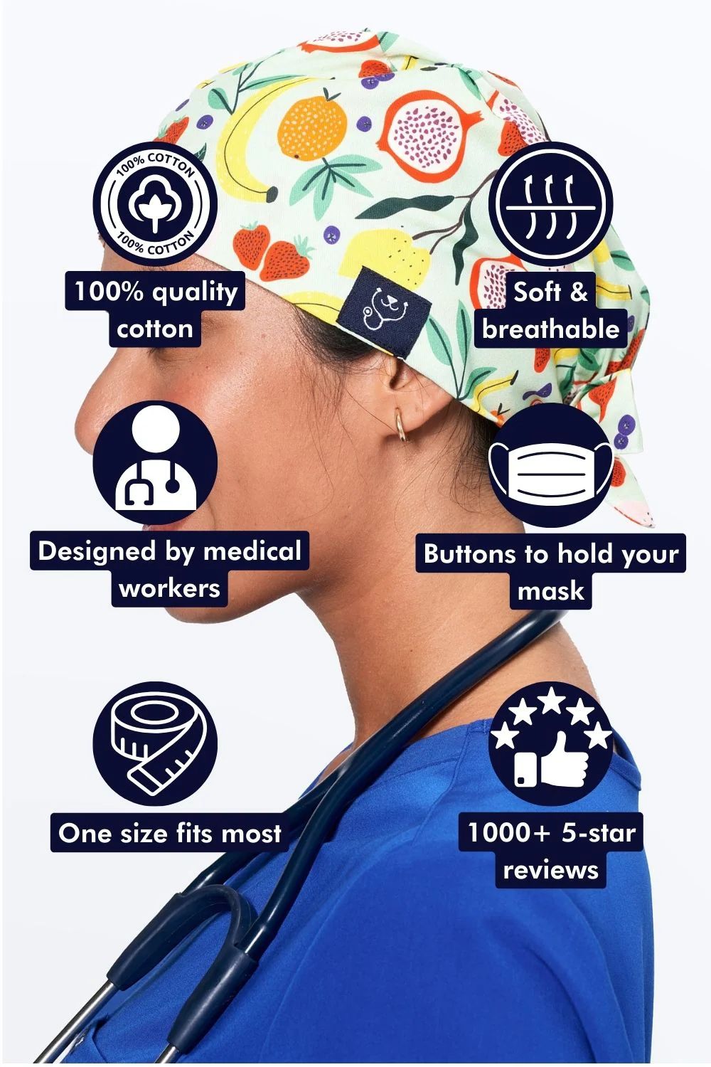 Five A Day Scrub Cap - Image 2