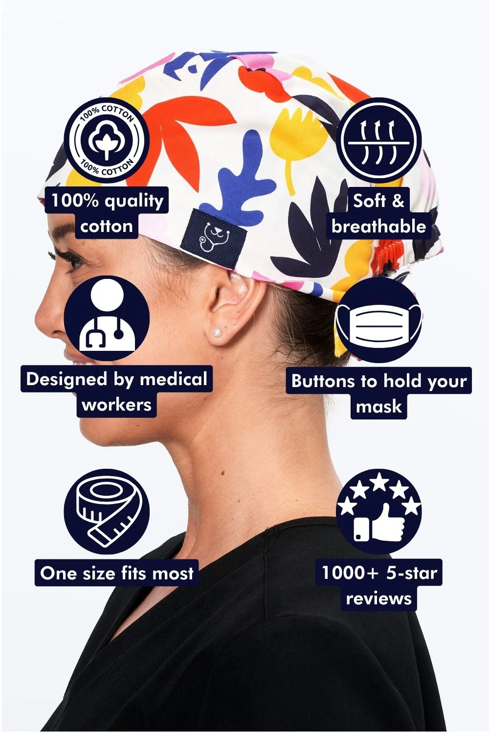 Flower Market Scrub Cap - Image 2