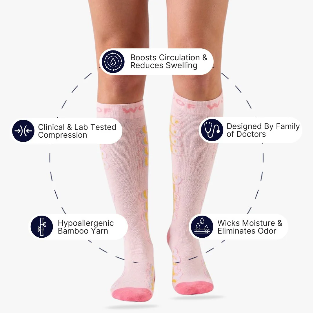 Good Vibes Bamboo Compression Socks - Image 2