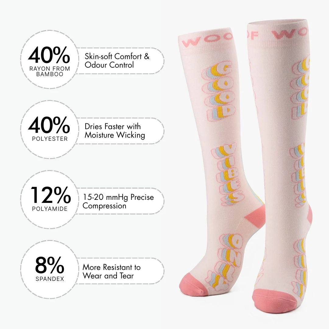 Good Vibes Bamboo Compression Socks - Image 3