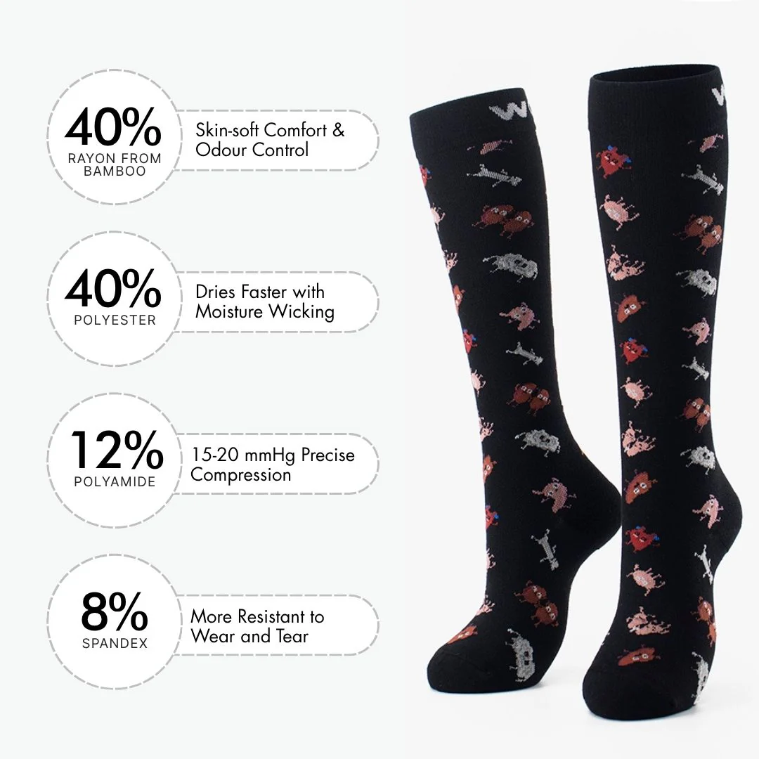 Goofy Organs Bamboo Compression Socks - Image 3