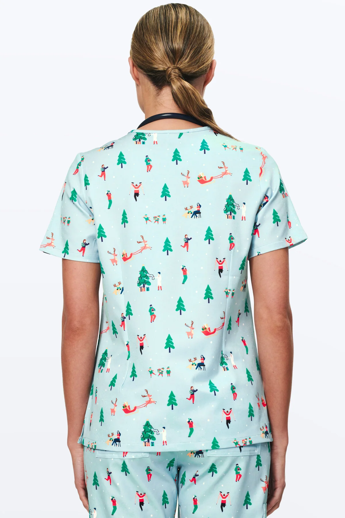Ho Ho Hospital Women’s 3-Pocket Scrub Top - Image 5