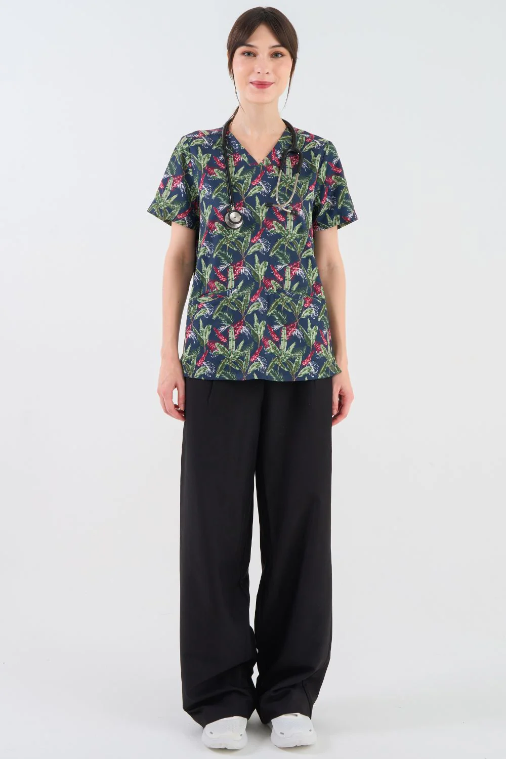 In the Jungle Women's 3-Pocket Scrub Top - Image 4