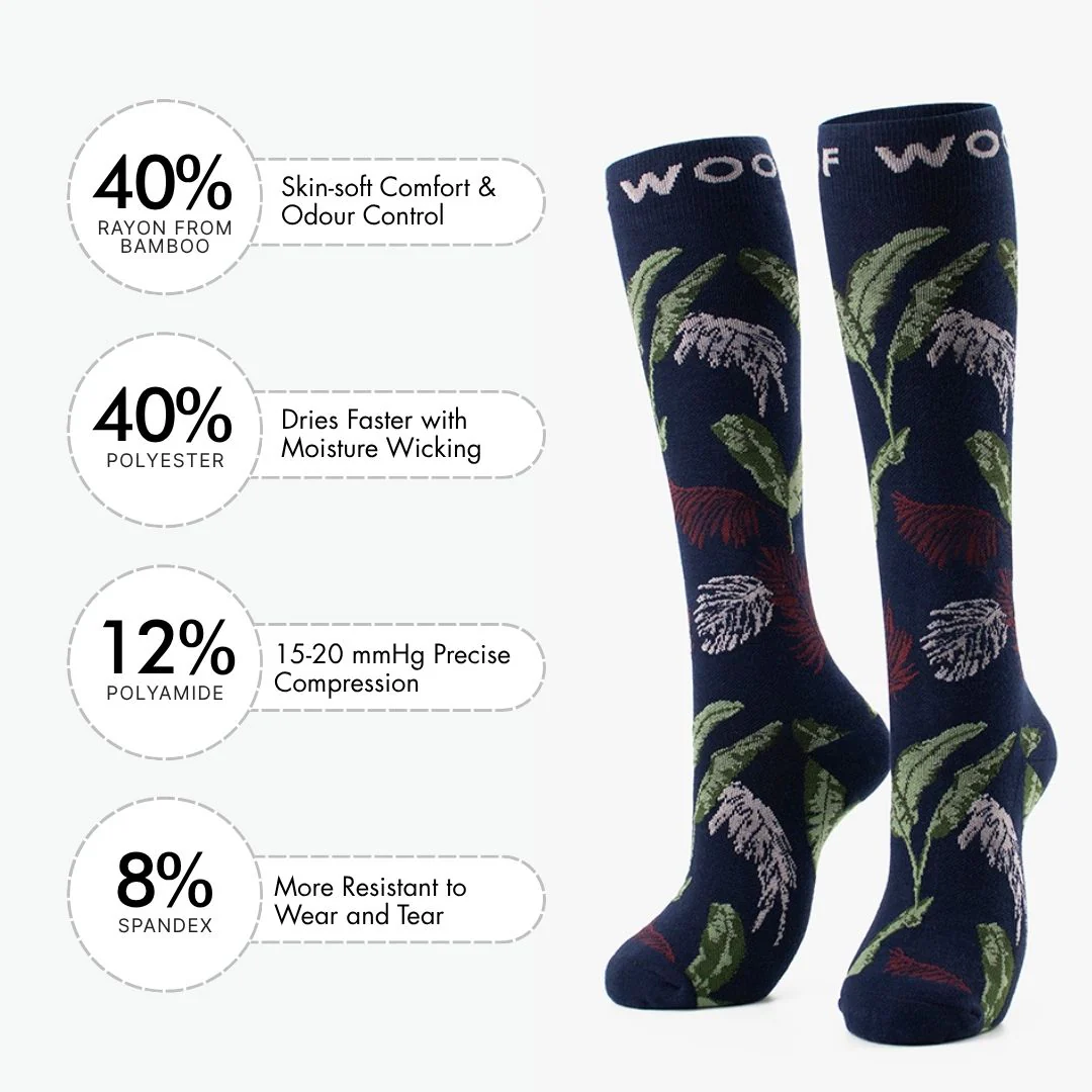In the Jungle Bamboo Compression Socks - Image 3