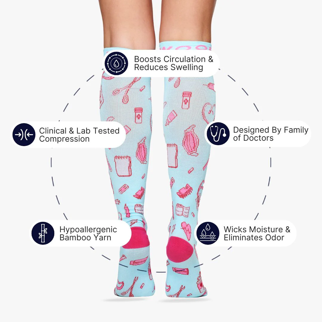Just Med Things Bamboo Compression Socks - Image 2