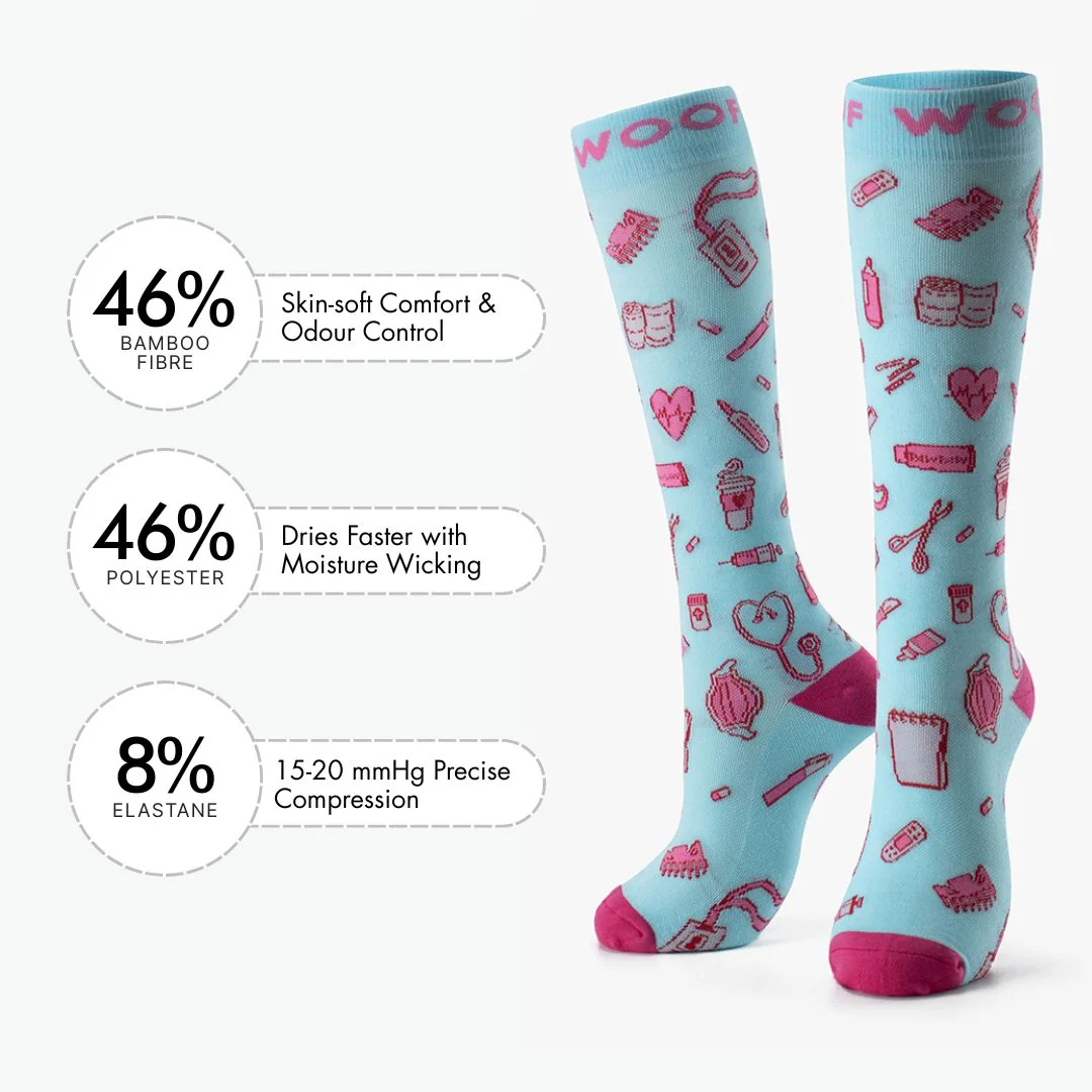 Just Med Things Bamboo Compression Socks - Image 3