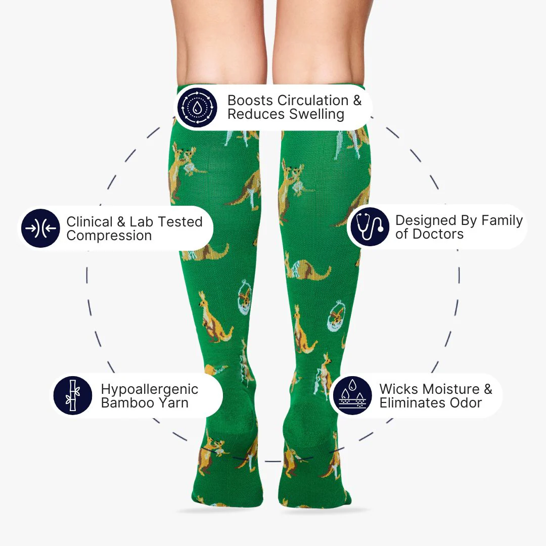 Kangaroo Hospital Bamboo Compression Socks - Image 2