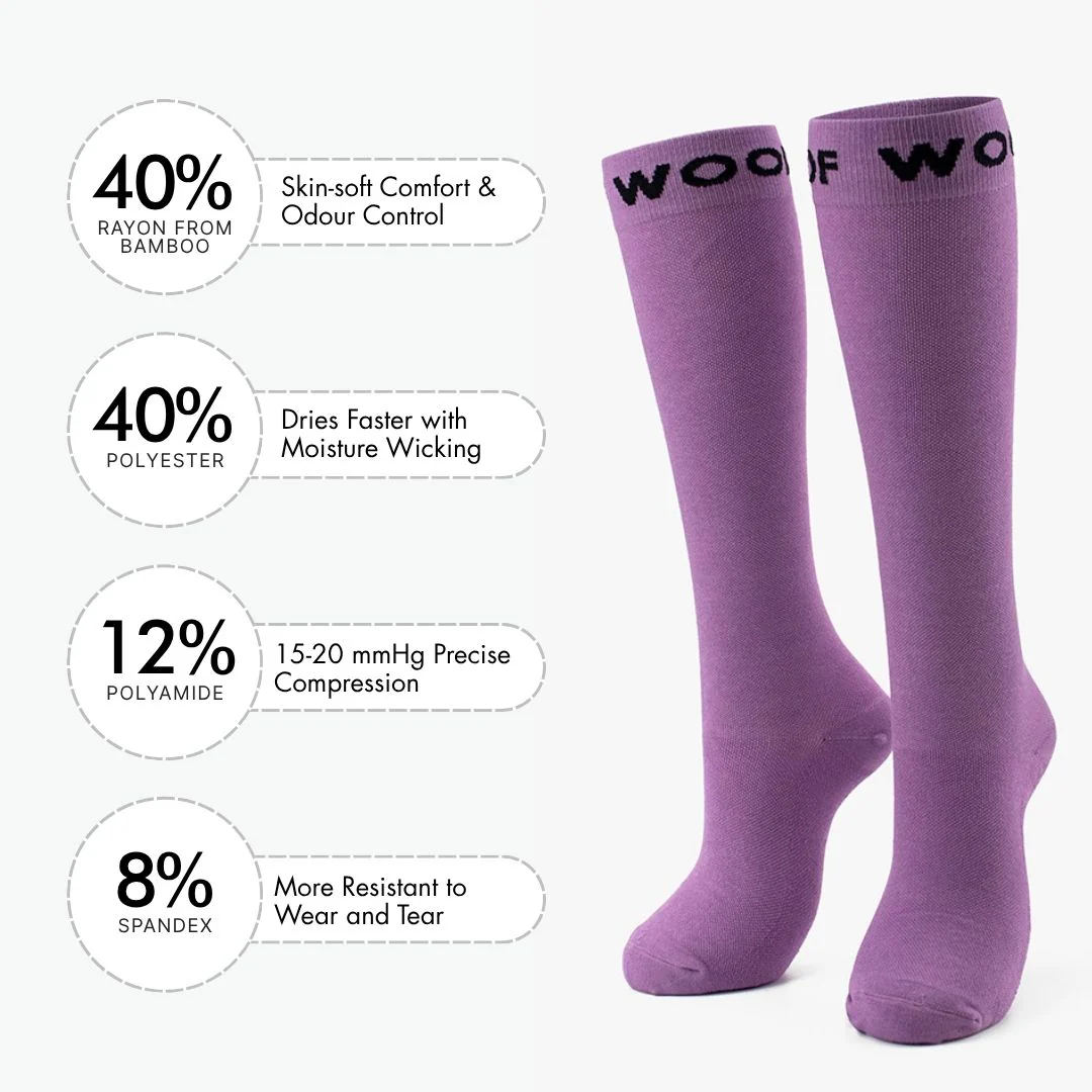 Lavender Bamboo Compression Socks - Image 3