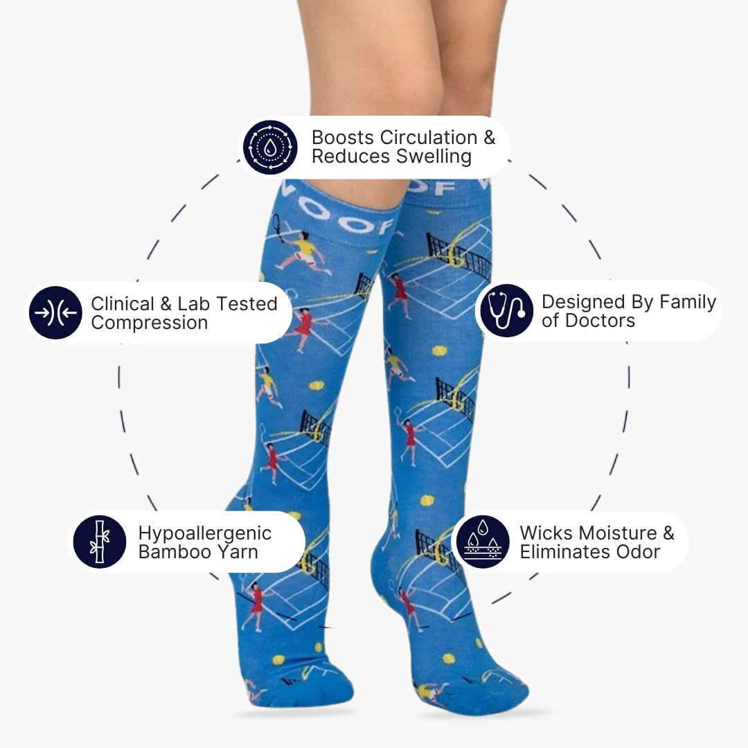 Match Point Bamboo Compression Socks - Image 2