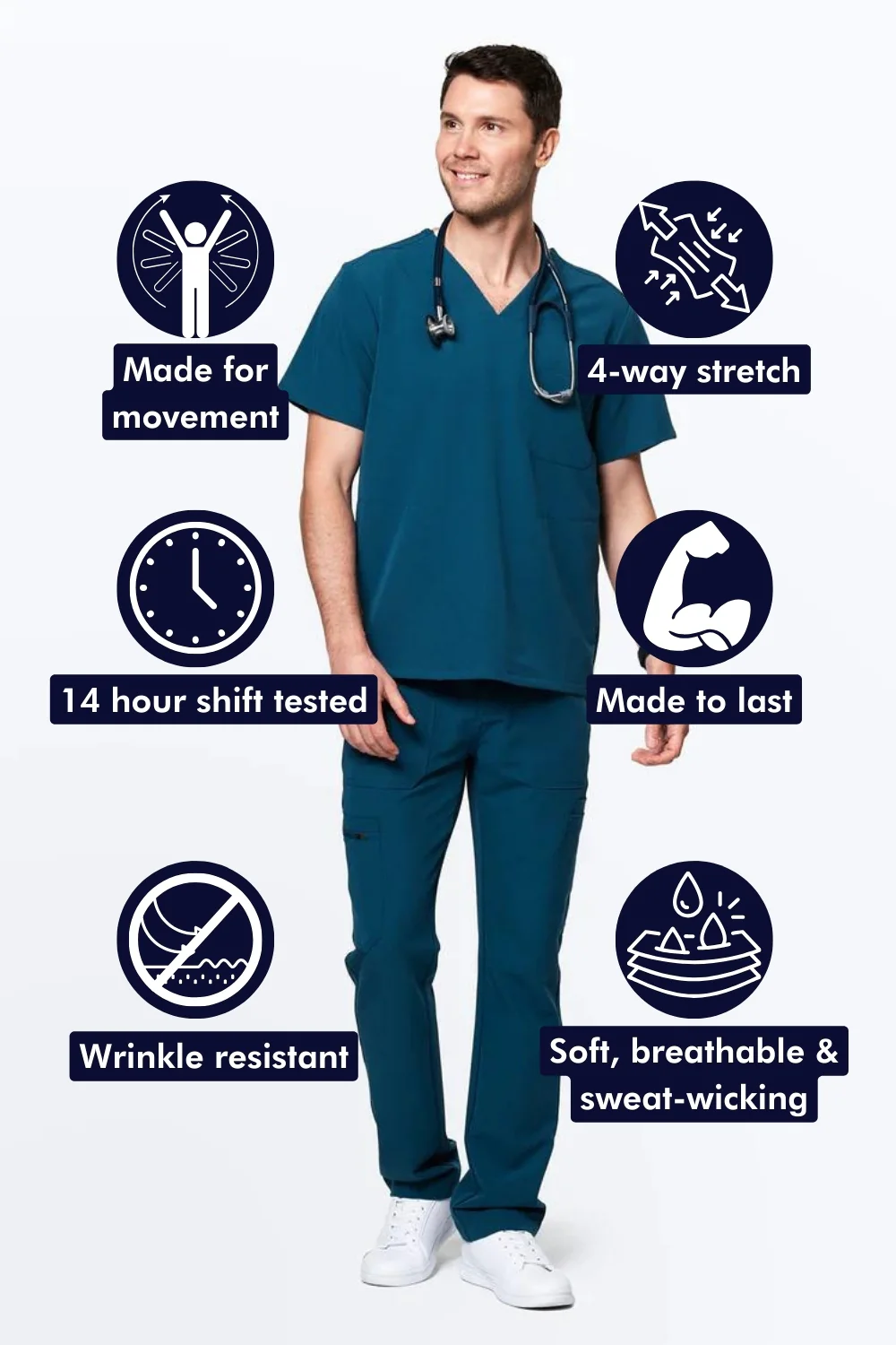 Men's 3-Pocket Scrub Top - Image 12