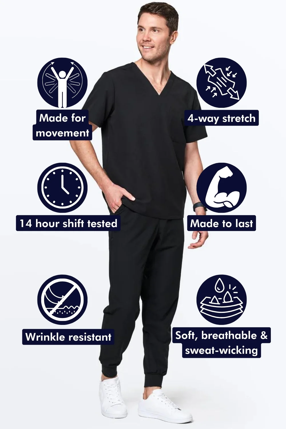 Men's 3-Pocket Scrub Top - Image 16