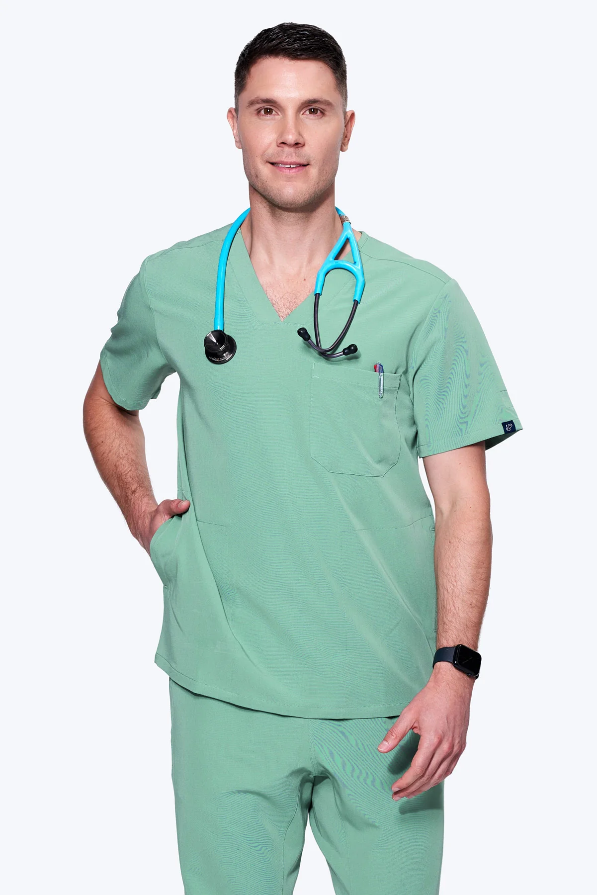 Men's 3-Pocket Scrub Top - Image 31