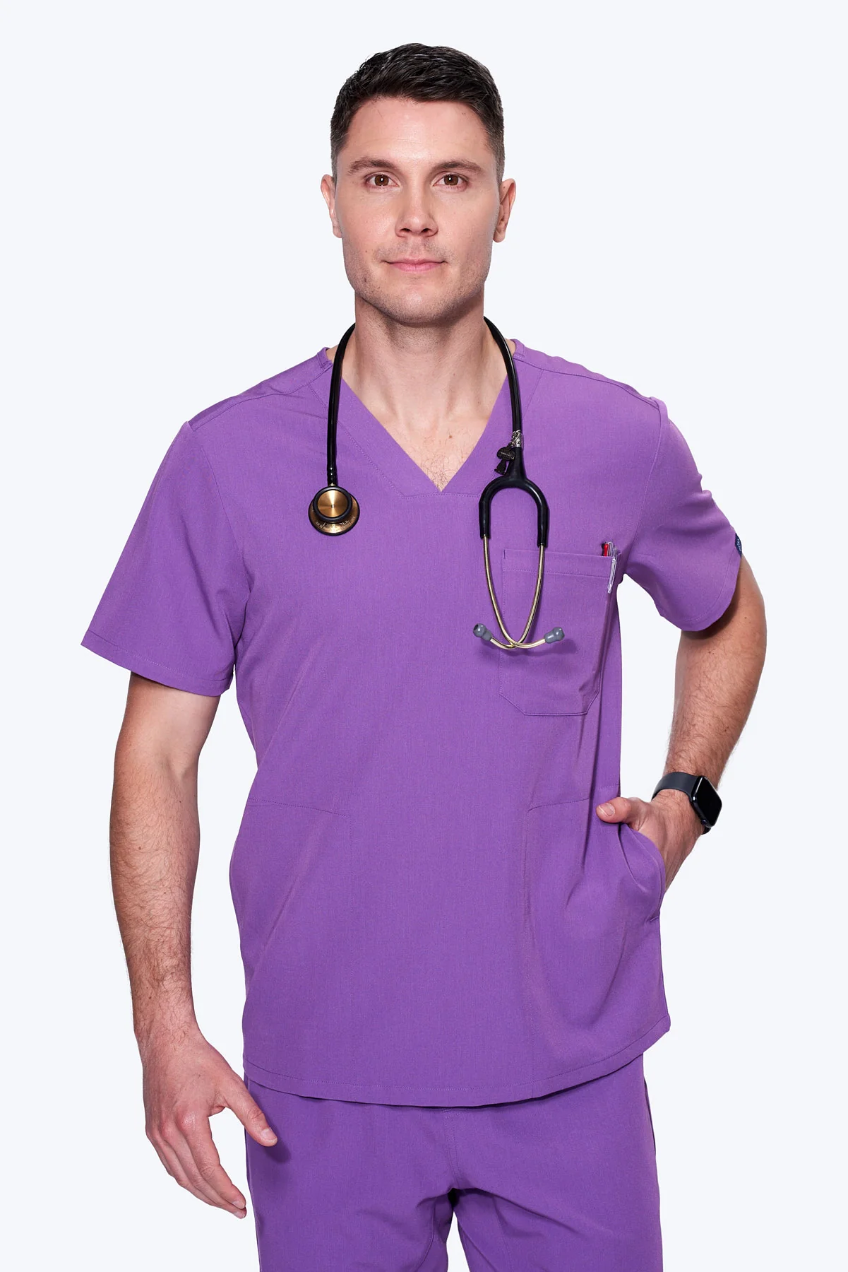 Men's 3-Pocket Scrub Top - Image 35