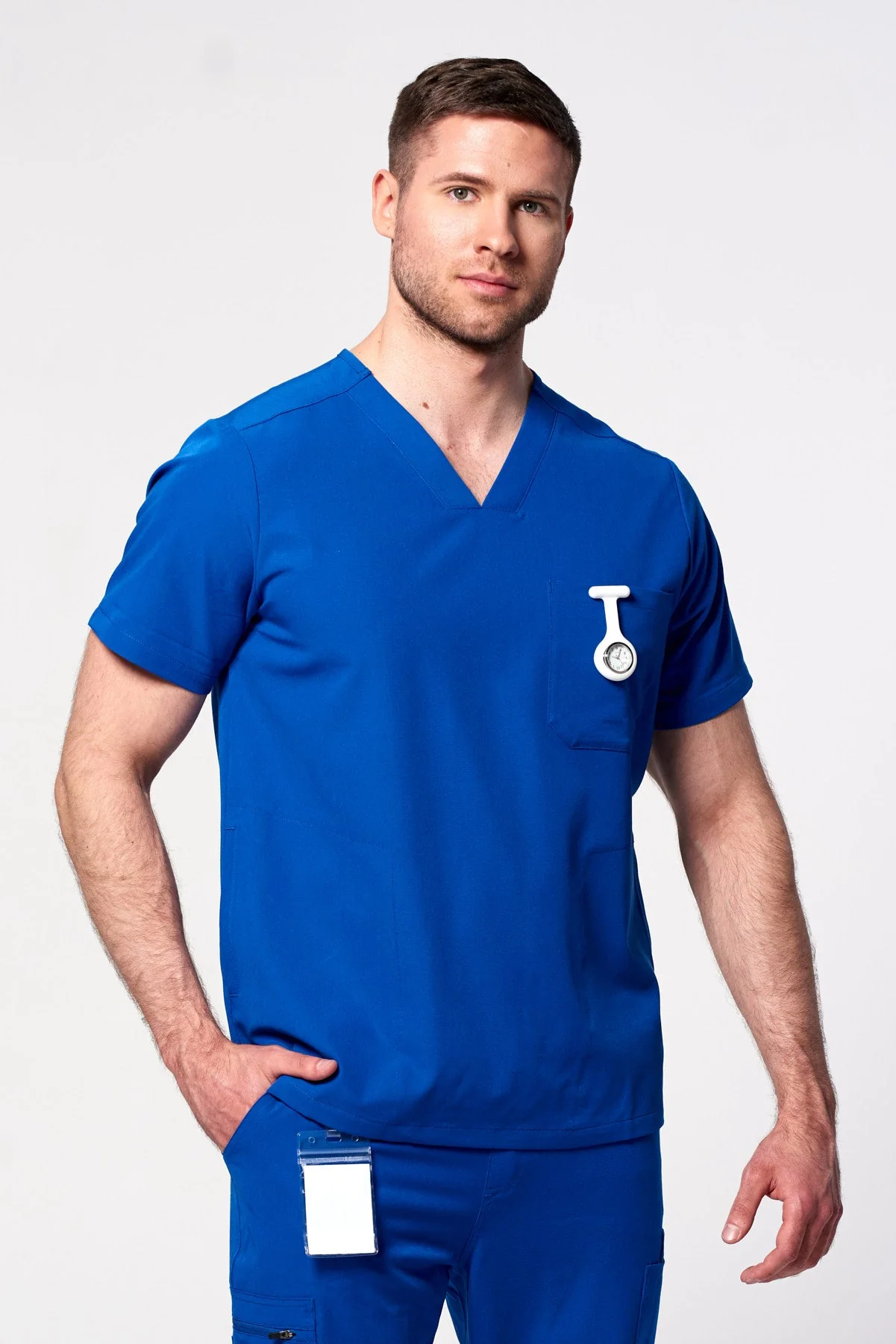 Men's 3-Pocket Scrub Top - Image 4