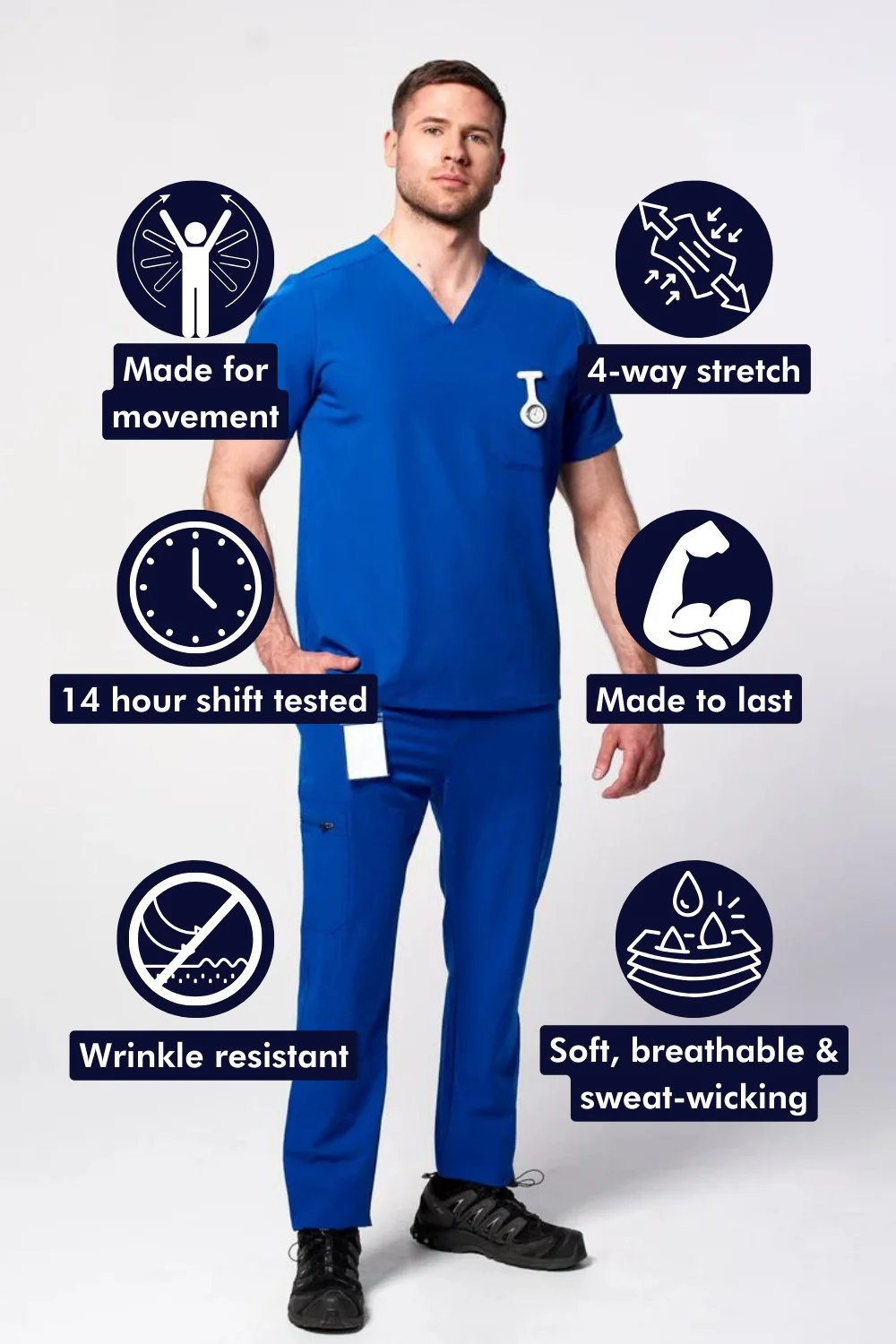 Men's 3-Pocket Scrub Top - Image 5
