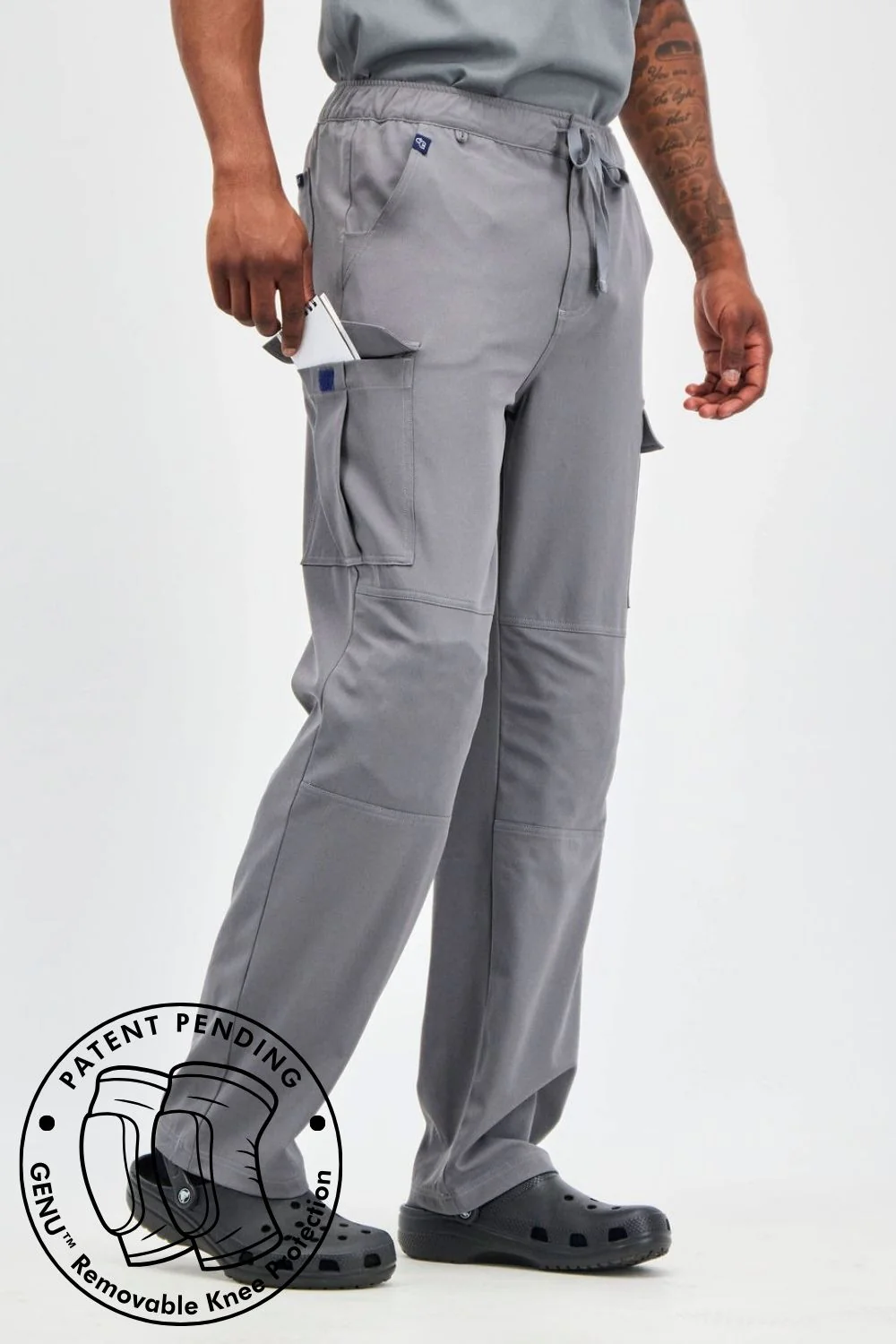 VetCore™ Men’s Vet Med Cargo Scrub Pants with GENU™ Removable Knee Protection - Image 10