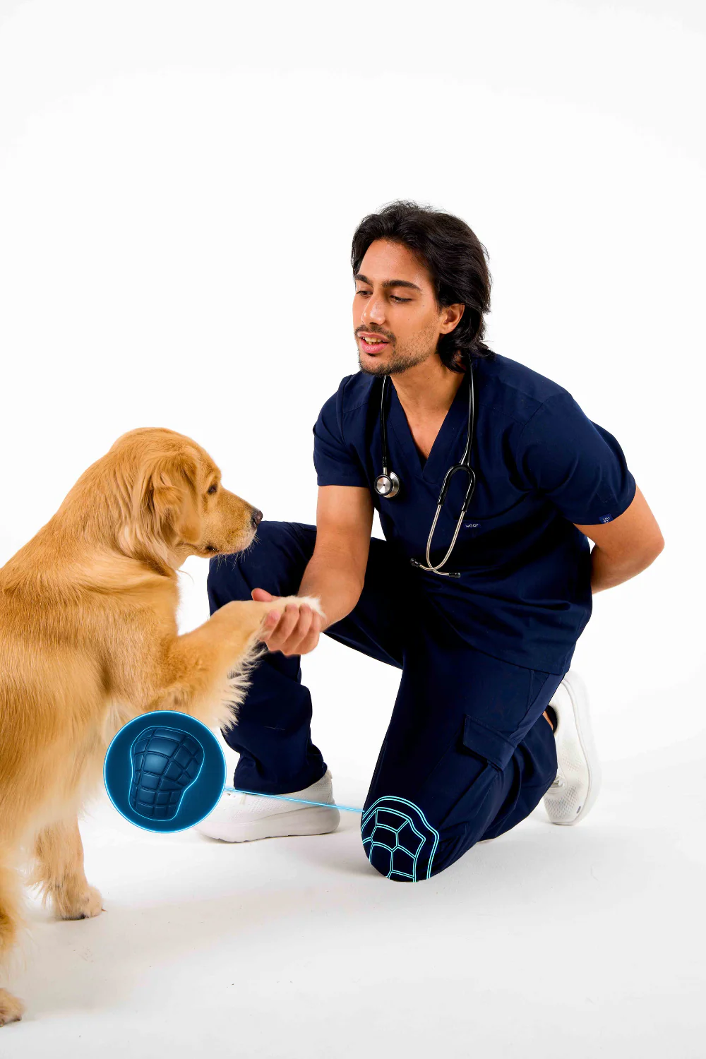VetCore™ Men’s Vet Med Cargo Scrub Pants with GENU™ Removable Knee Protection - Image 4
