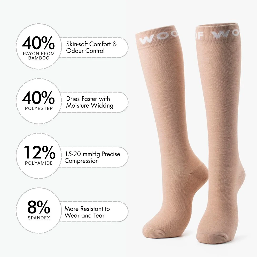 Nude 2 Bamboo Compression Socks - Image 3