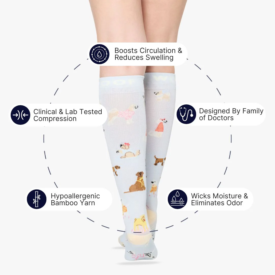 Parisian Pups Bamboo Compression Socks - Image 2