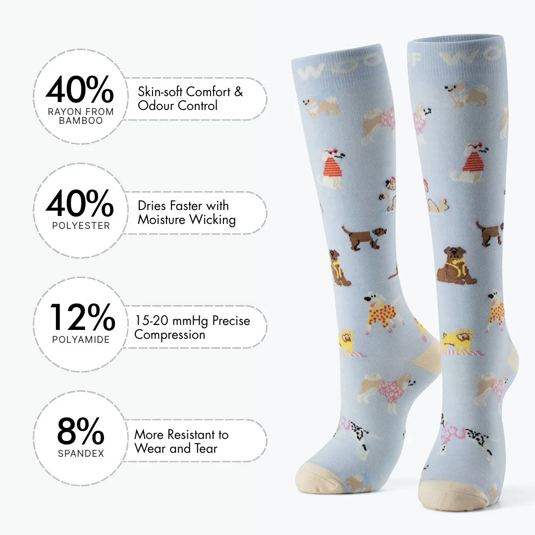 Parisian Pups Bamboo Compression Socks - Image 3